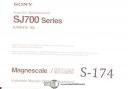 Sony SJ700 Series Magnescale Millman Instructions Manual